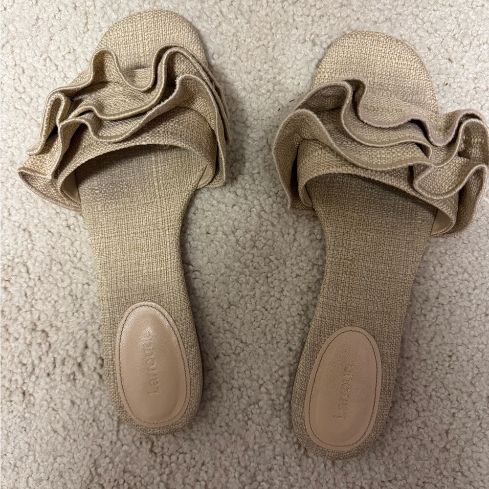 Larroude Tan Sandals Chic and Comfortable